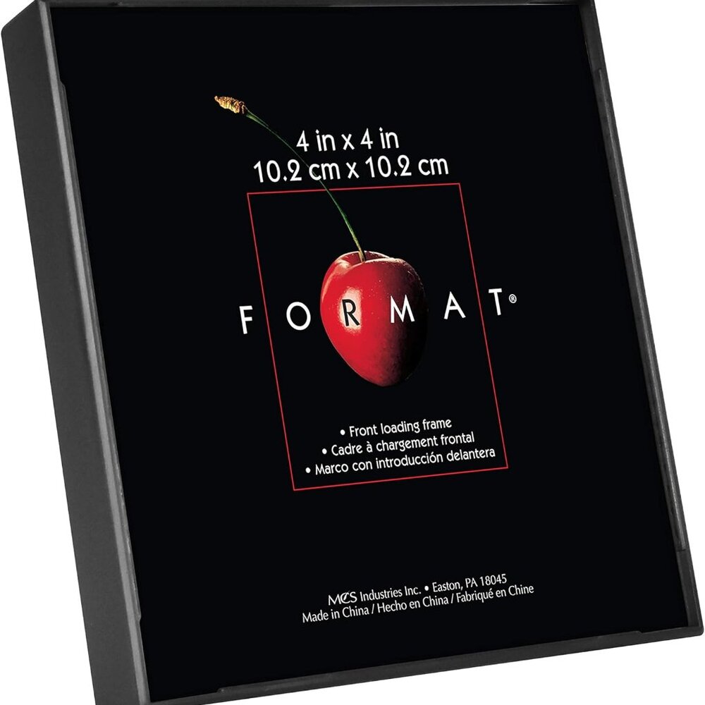 3-Pack MCS Format Picture Frames Gallery Wall Frames Black 4" x 4" New